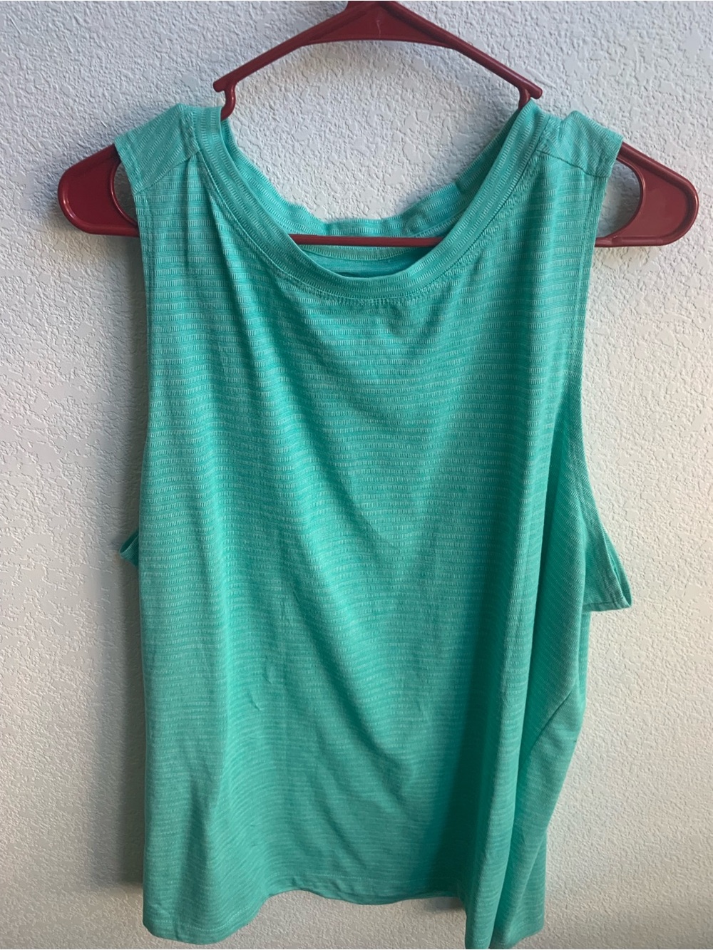 Athletic Works Teal Striped Muscle Tank
